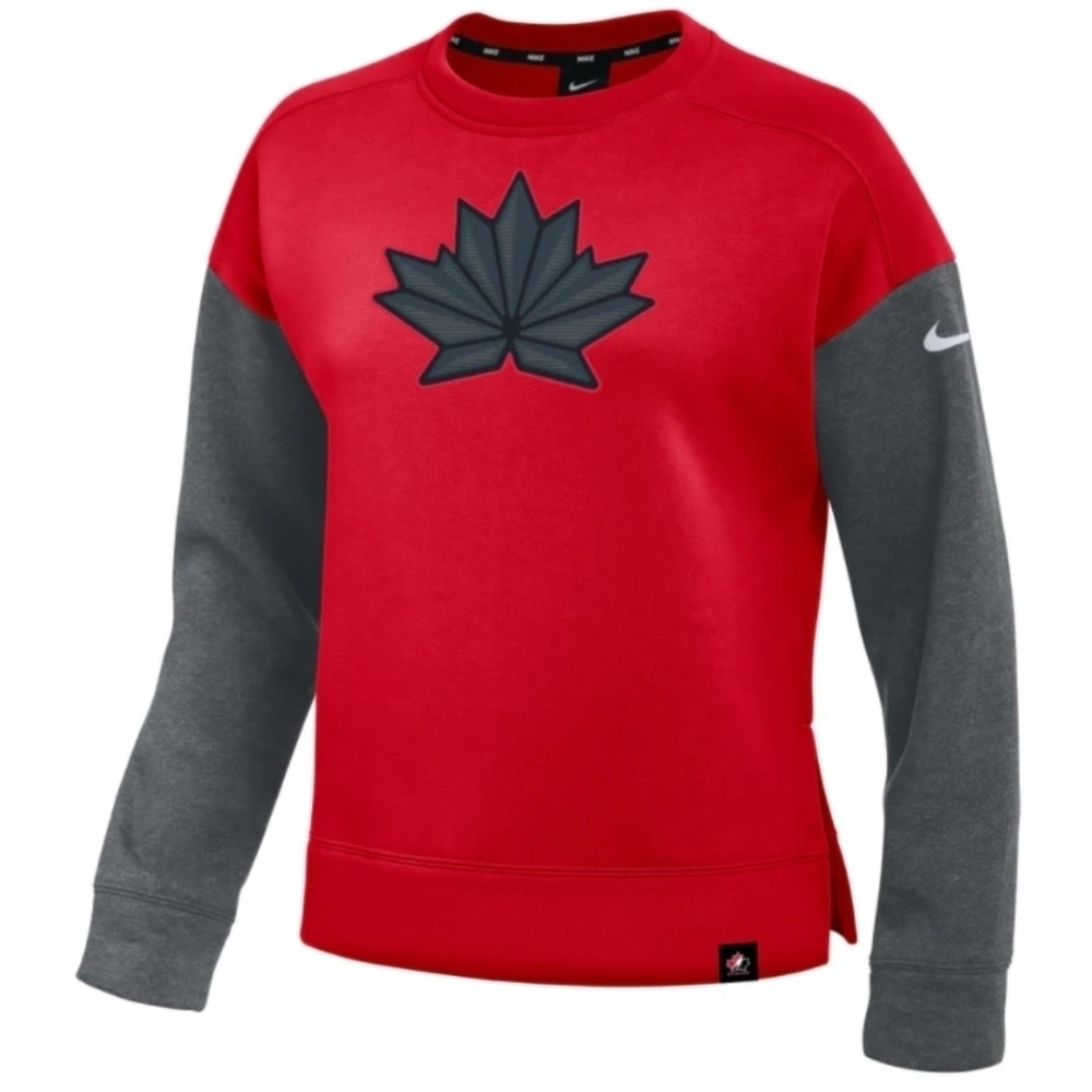 Nike Team Canada Dolman Crew Olympic 2022 Size M Red/ Grey